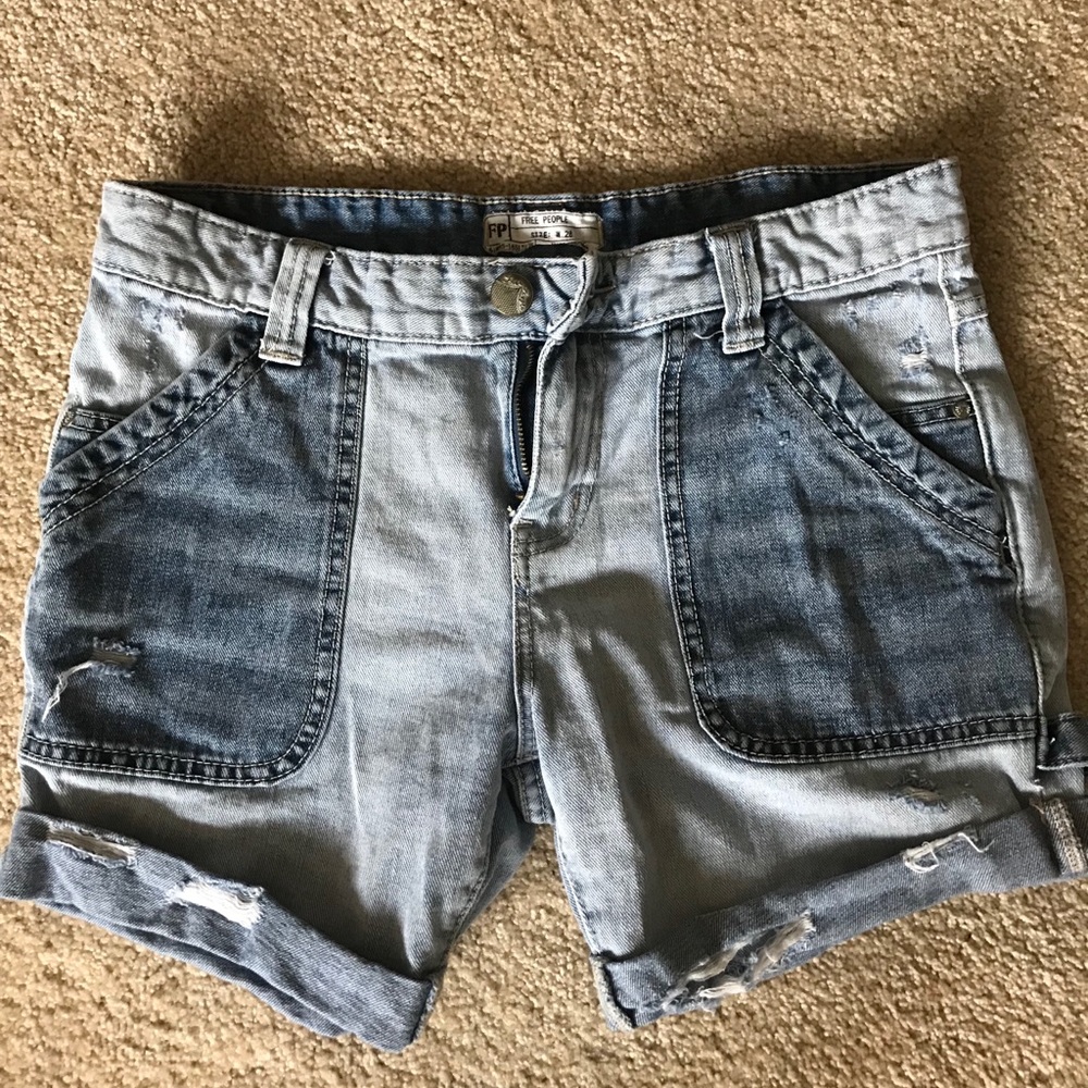 Free People denim shorts